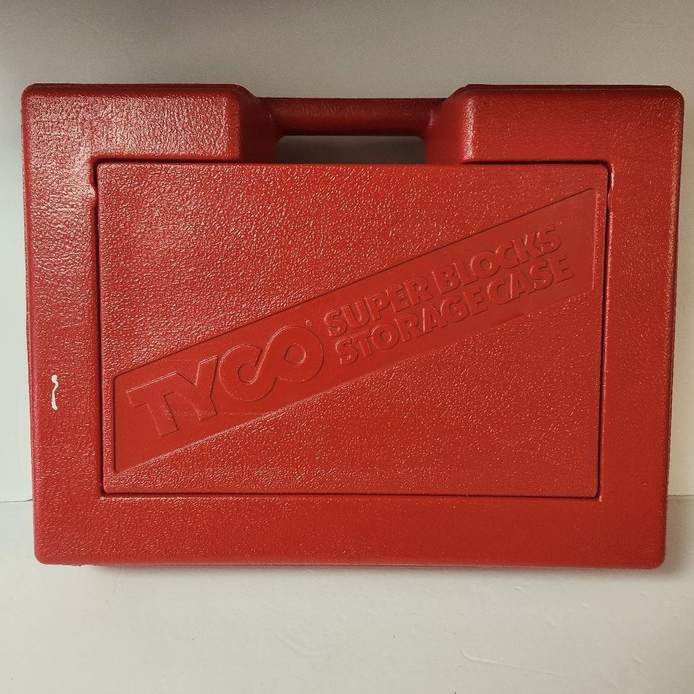 Vintage Red Tyco Super Blocks Storage Case